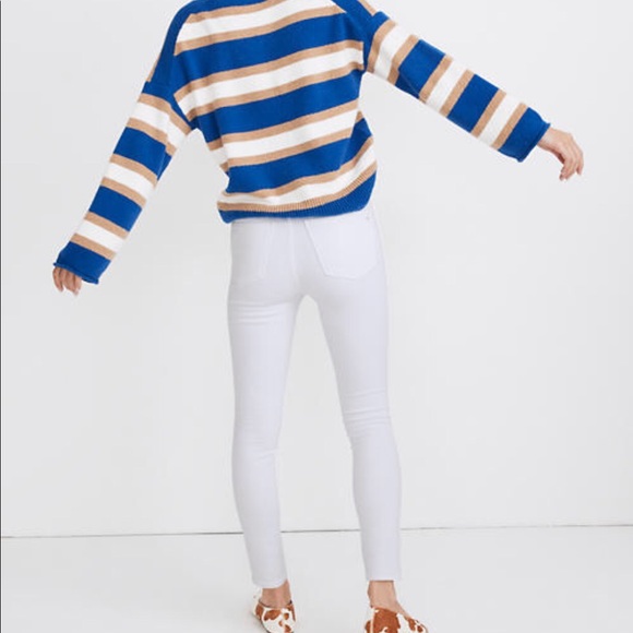 NWT Madewell 10” high rise skinny white jeans 23 - Picture 5 of 6